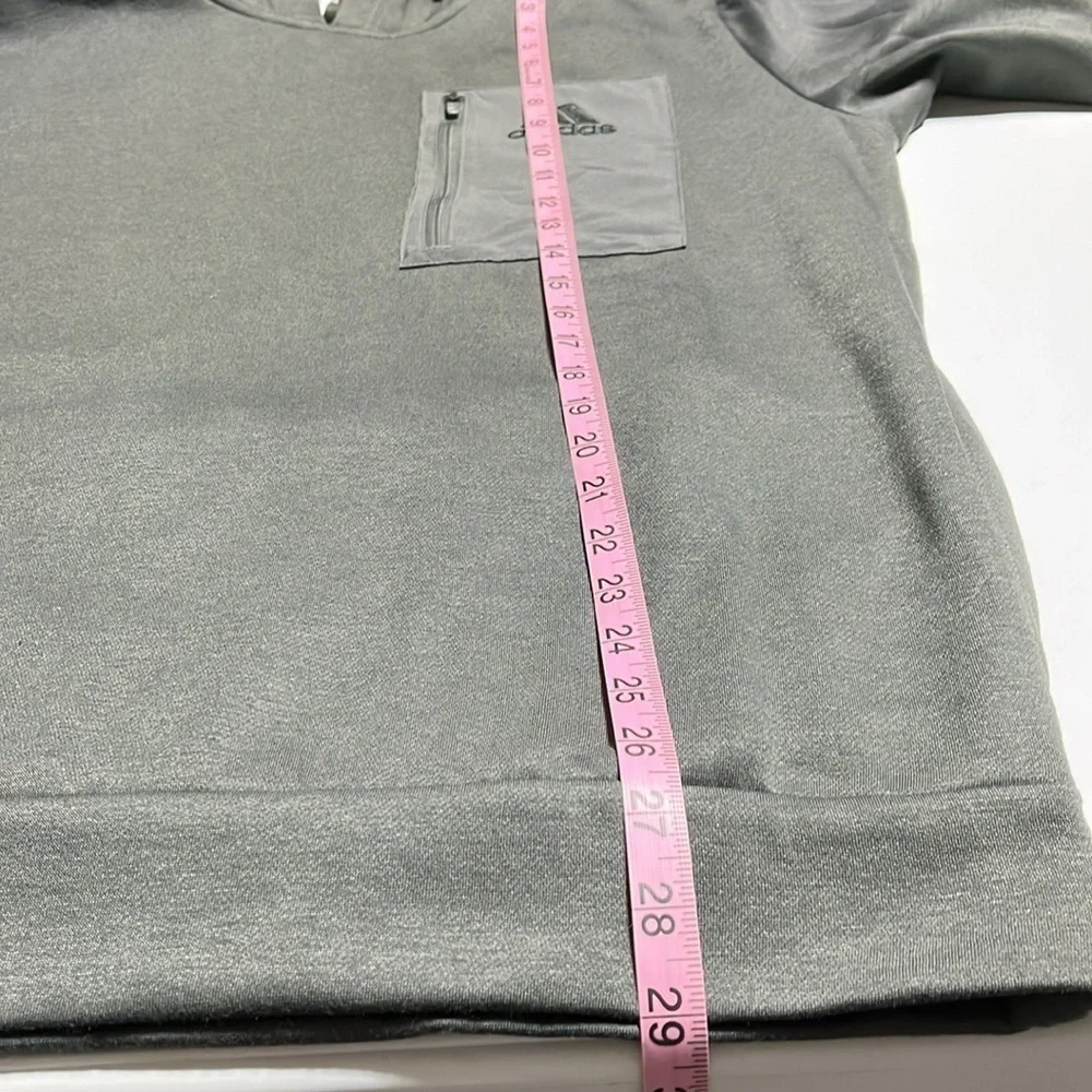 Adidas Men's Regular Fit Kangaroo Pockets Hoodie - Gray large